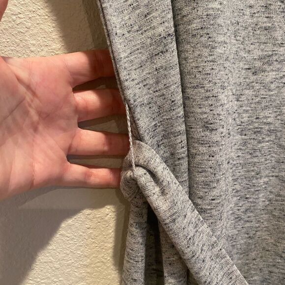 BANANA REPUBLIC Dress Midi gray Belted slits Size M Tall - Picture 7 of 8